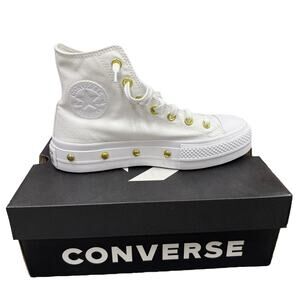 New Converse White All - Star High Tops Size 7.5 CTAS LIFT HI